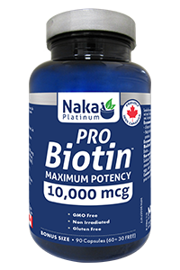Naka Platinum Pro Biotin 10,000mcg 90 Capsules