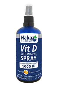 Naka Platinum Instant Vitamin D Spray 1000iu - Orange 100mL