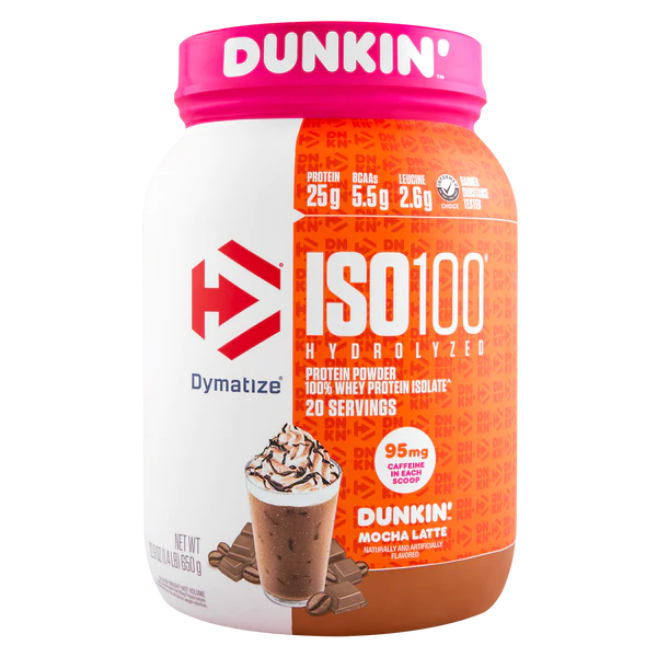 Dymatize ISO100 Hydrolyzed Protein Powder - Dunkin'™ Mocha Latte 1.4lbs