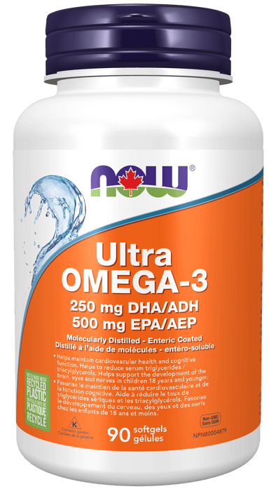 NOW Supplements Ultra Omega-3 1,000 mg 90 Softgels