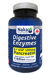 Naka Platinum Digestive Enzymes 75 Capsules