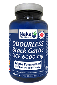 Naka Platinum Odourless Black Garlic 6000mg 75 Capsules