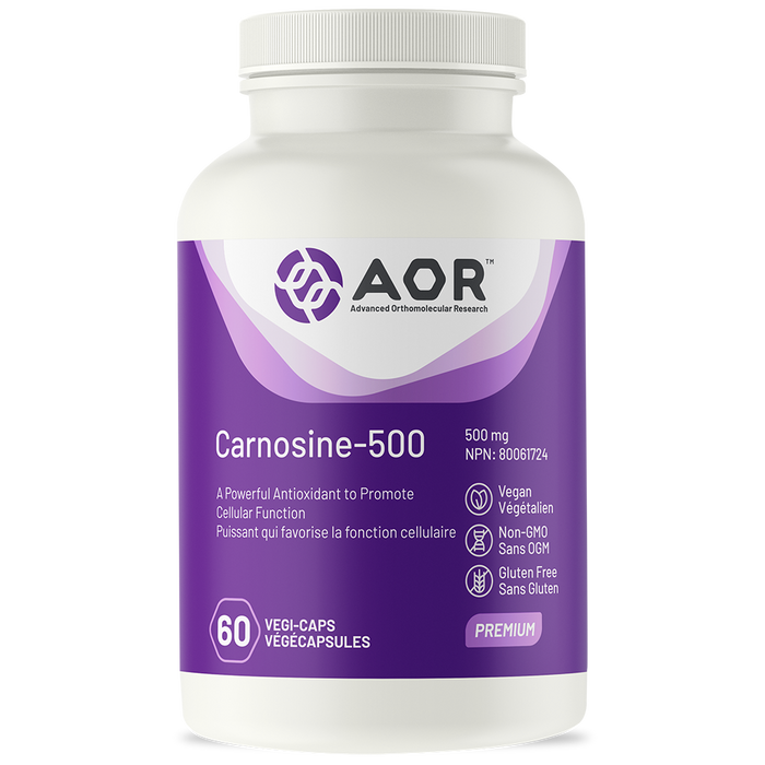 AOR Carnosine-500 60 Veg Capsules