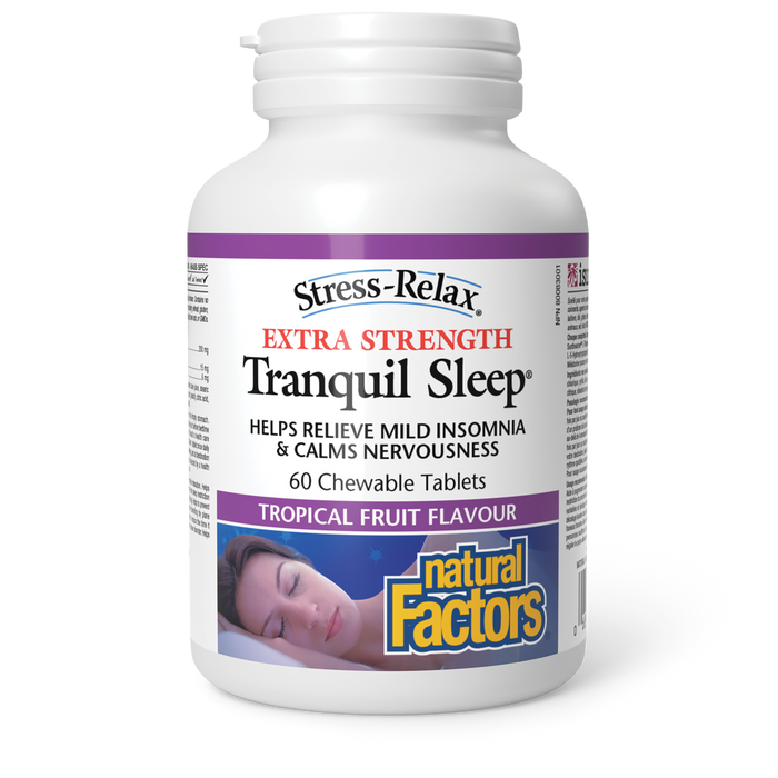 Natural Factors Stress-Relax Tranquil Sleep - Extra Strength - 60 Chewable Tablets
