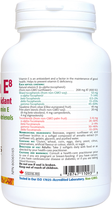 New Roots Vitamin E8 - 400iu 60 Gelatin Softgels