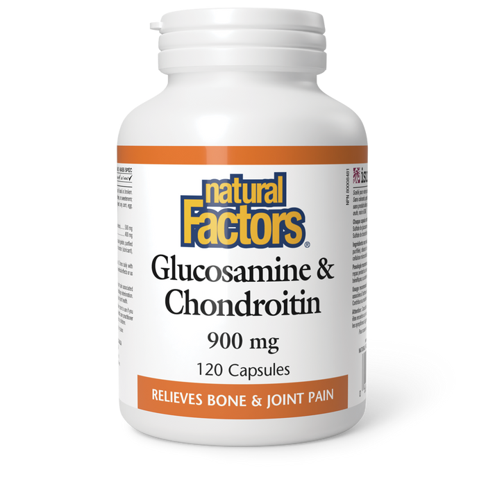 Natural Factors Glucosamine & Chondroitin 900mg 120 Gelatin Capsules