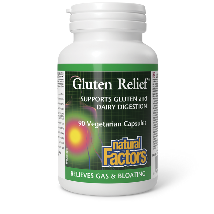 Natural Factors Gluten Relief 375mg 90 Veg Capsules