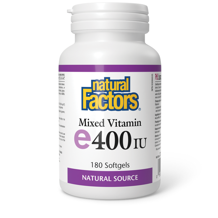 Natural Factors Mixed Vitamin E 400iu 180 Softgels