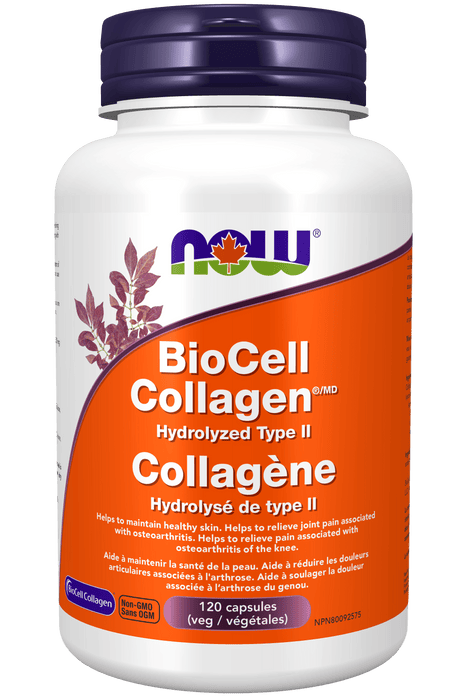 NOW BioCell Collagen® Type II 500mg 120 Vegetable Capsules