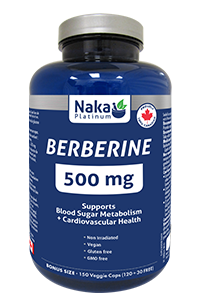 Naka Platinum Berberine 500mg 150 Vegetable Capsules