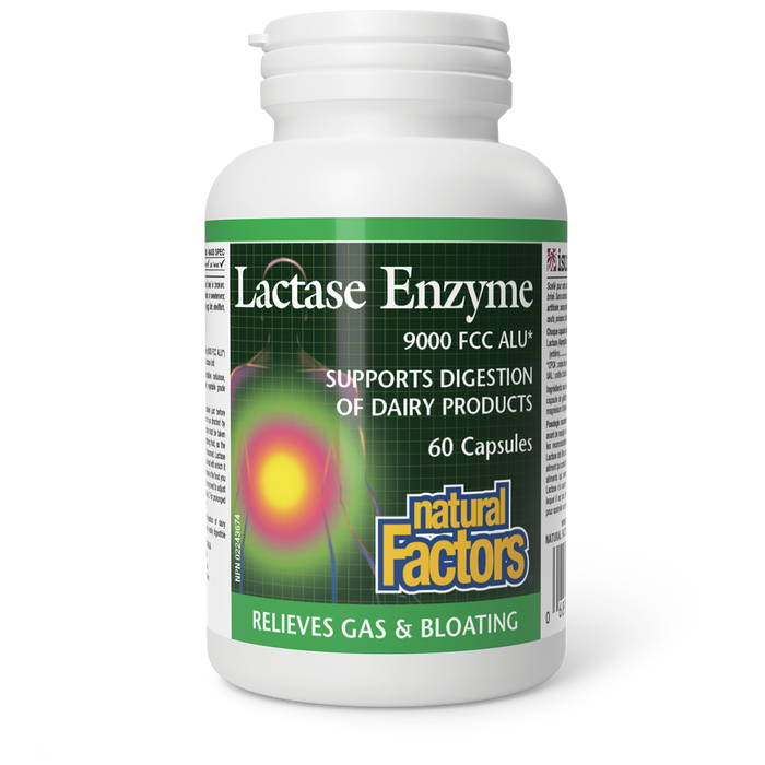 Natural Factors Lactase Enzyme 60 Gelatin Capsules