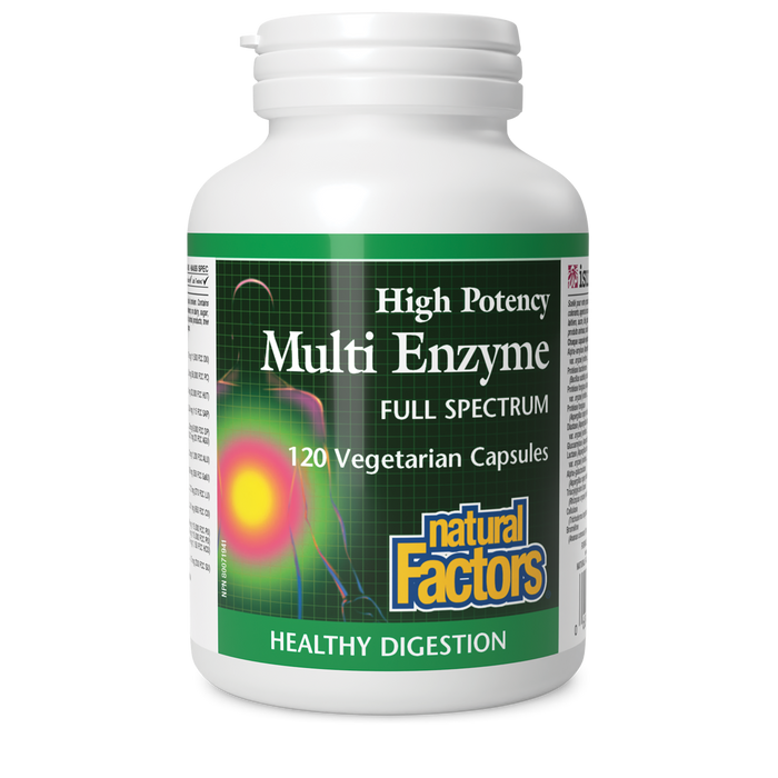 Natural Factors High Potency Multi Enzyme Full Spectrum 120 Veg Capsules