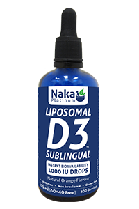 Naka Platinum Liposomal D3 - 1000iu Drops 100mL