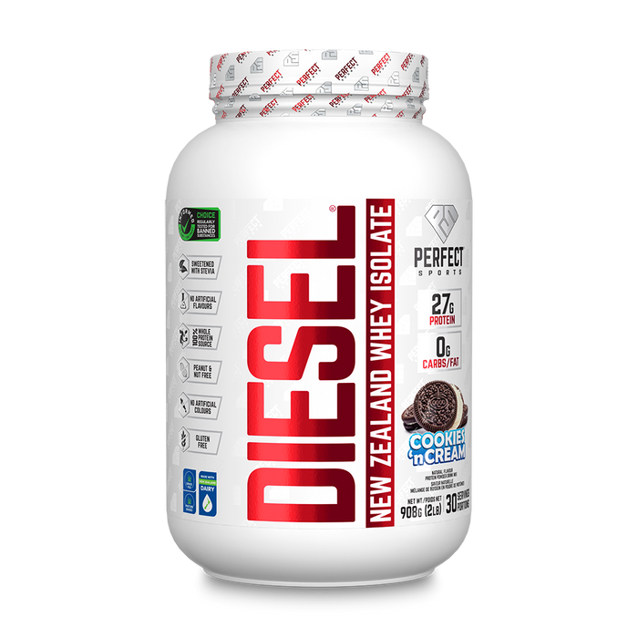 Perfect Sports DIESEL® NEW ZEALAND WHEY PROTEIN ISOLATE - Cookies n Cream 2lb