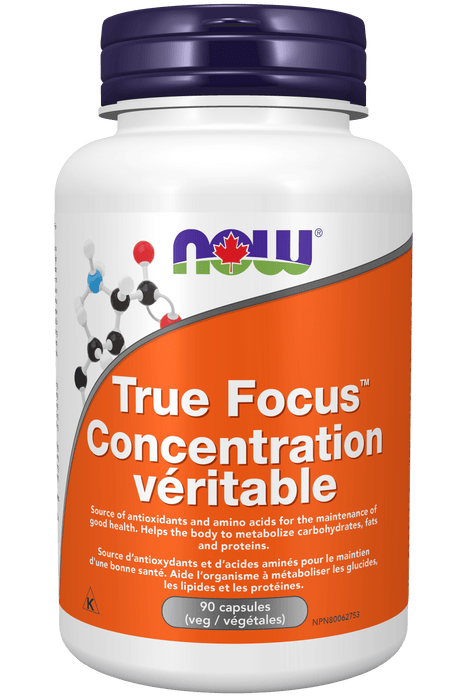 NOW Supplements True Focus 90 Vegetable Capsules