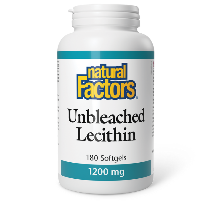 Natural Factors Unbleached Lecithin - 1200mg 180 Gelatin Softgels