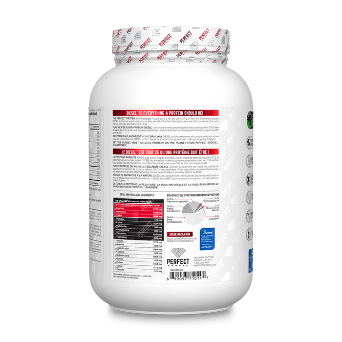 Perfect Sports DIESEL® NEW ZEALAND WHEY PROTEIN ISOLATE - French Vanilla 2lb