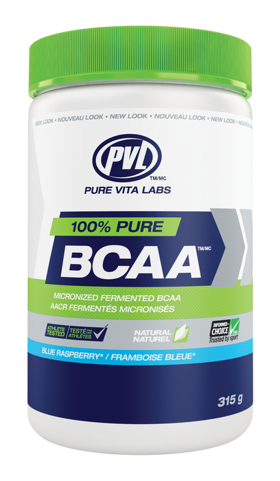 PVL 100% Pure BCAAs - Blue Raspberry 315g