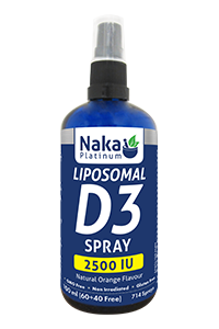Naka Platinum Liposomal Vitamin D3 Spray 2500iu 100mL
