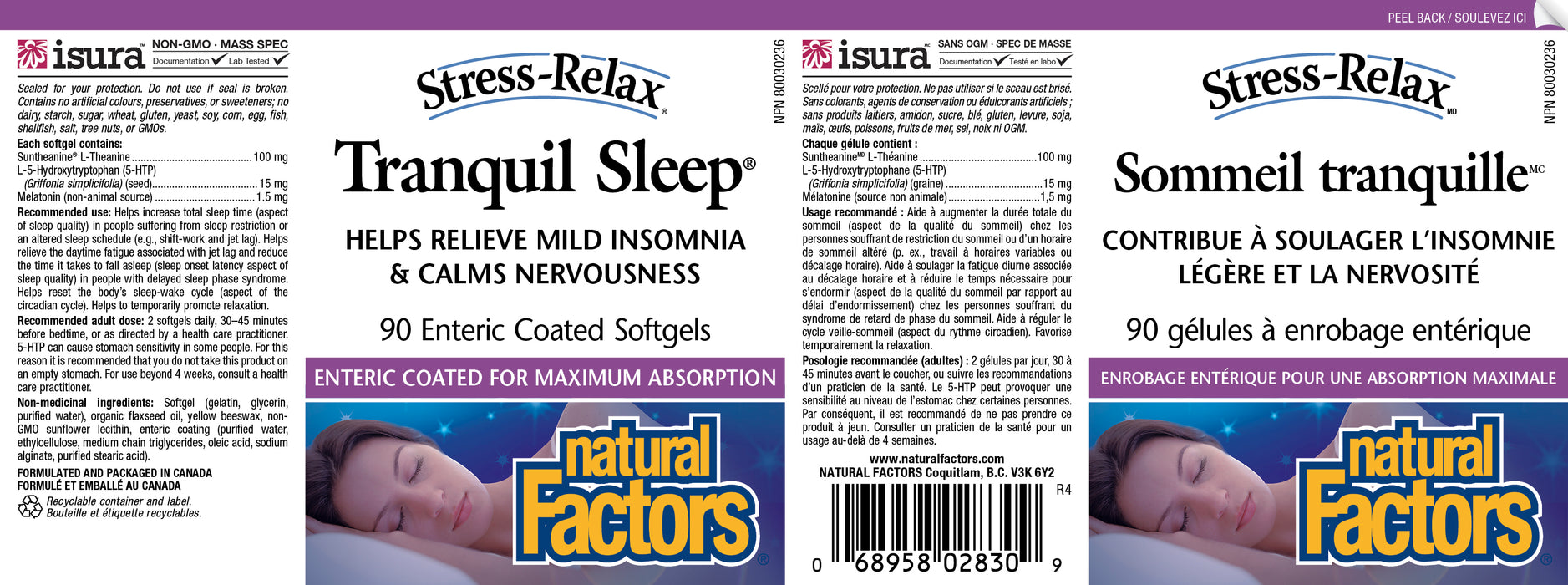 Natural Factors Stress-Relax Tranquil Sleep 90 Enteric Coated Softgels
