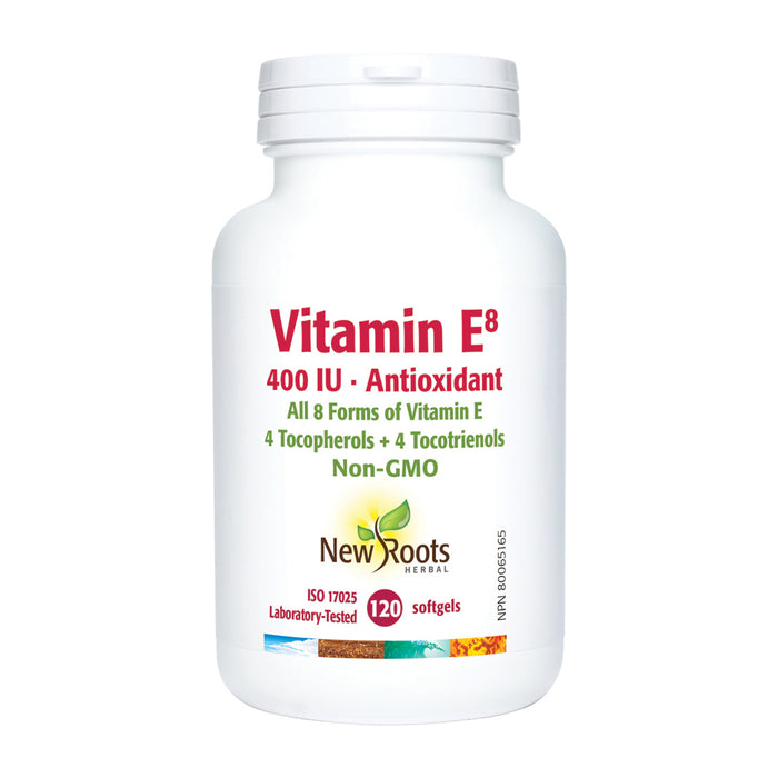 New Roots Vitamin E8 - 400iu 120 Gelatin Softgels
