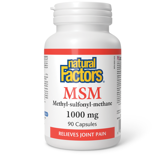 Natural Factors MSM 1000mg 90 Gelatin Capsules