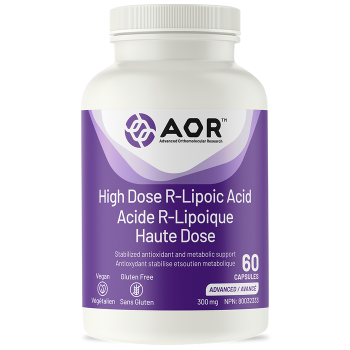 AOR High Dose R-Lipoic Acid 60 Veg Capsules