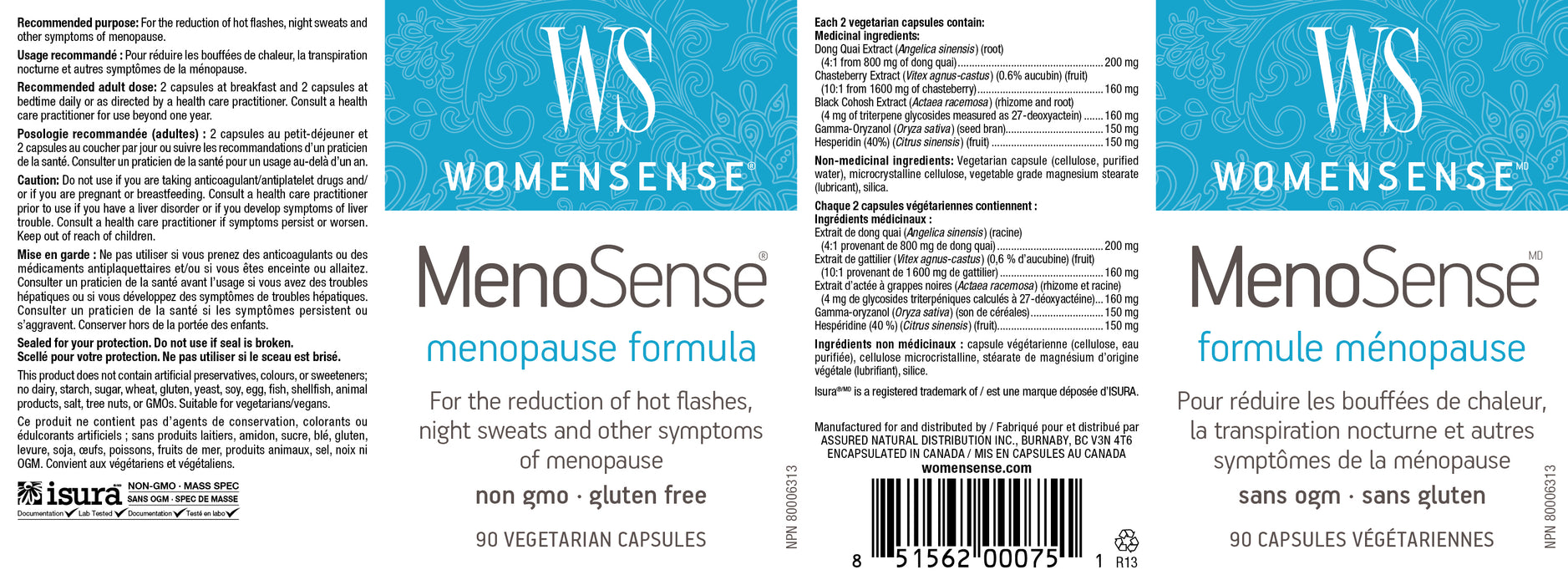WomenSense MenoSense® 90 Veg Capsules