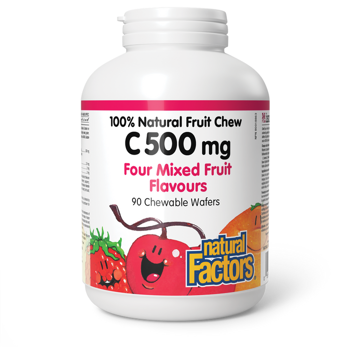 Natural Factors C 500mg 100% Four Mixed Fruit Flavours