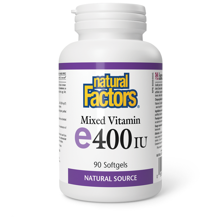 Natural Factors Mixed Vitamin E 400iu 90 Softgels