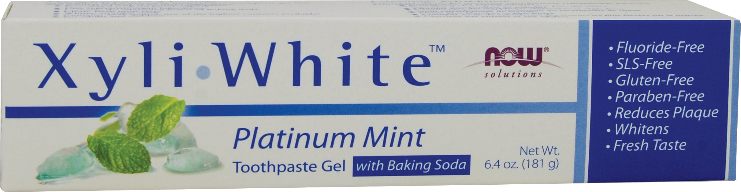 NOW Solutions® XyliWhite Platinum Mint with Baking Soda Toothpaste Gel 181g