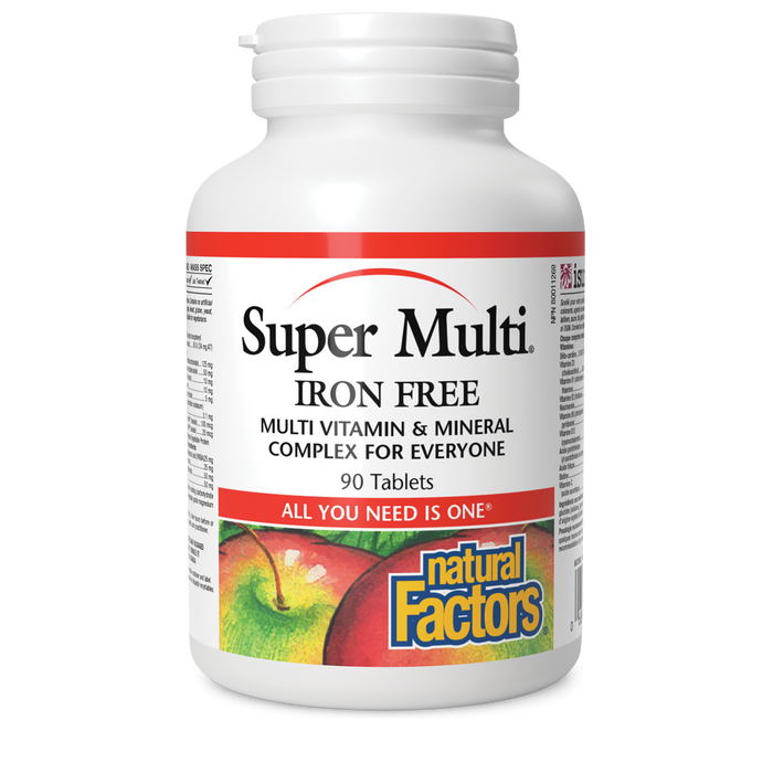 Natural Factors Super Multi Iron Free 90 Tablets