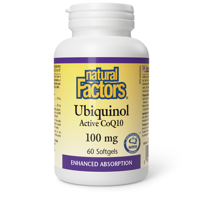 Natural Factors Ubiquinol Active CoQ10 100mg 60 Softgels