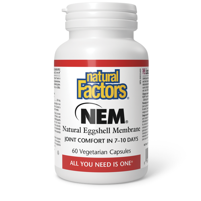 Natural Factors NEM 500mg - Natural Eggshell Membrane 60 Veg Capsules