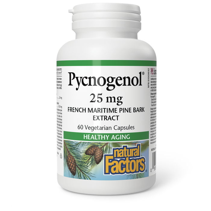 Natural Factors Pycnogenol 25mg 60 Veg Capsules