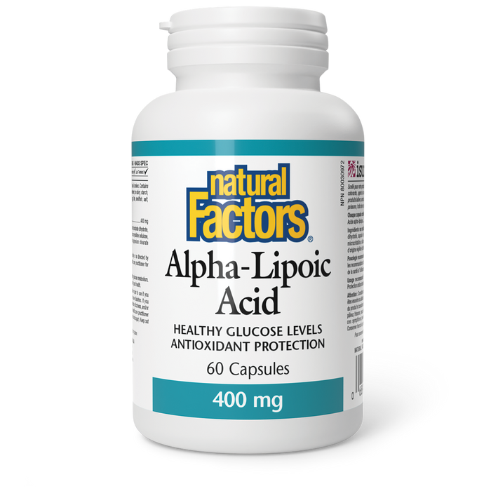 Natural Factors Alpha Lipoic Acid 400mg 60 Veg Capsules