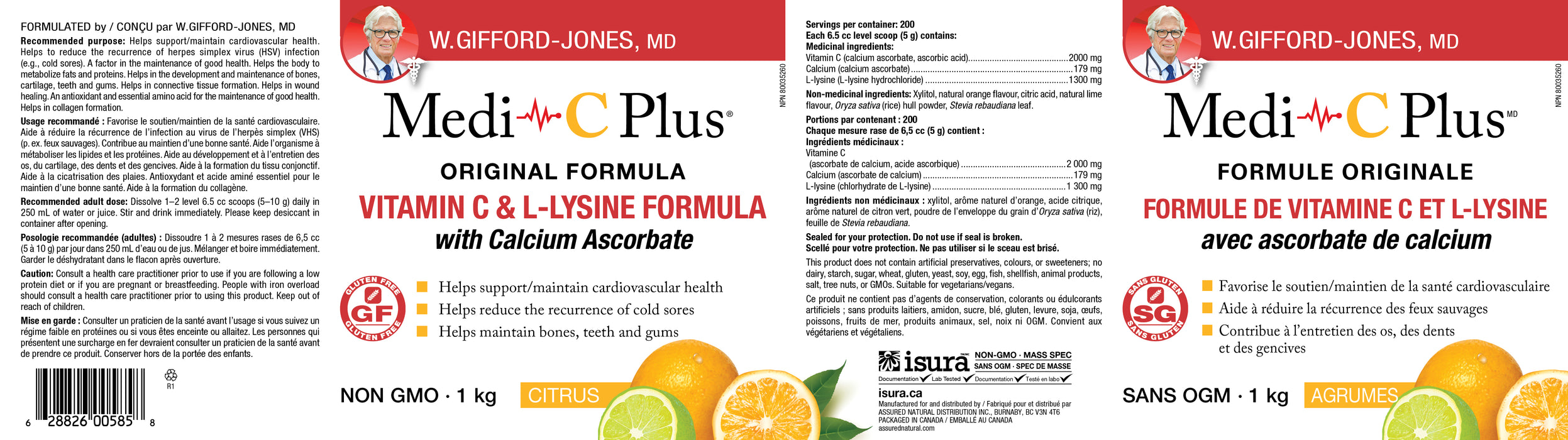Dr. W. Gifford-Jones Medi C Plus (Calcium) - Citrus 1Kg