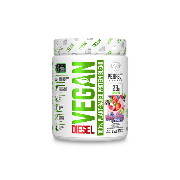 Perfect Sports DIESEL® VEGAN 100% PLANT-BASED PROTEIN - Very Berry Splash 350g