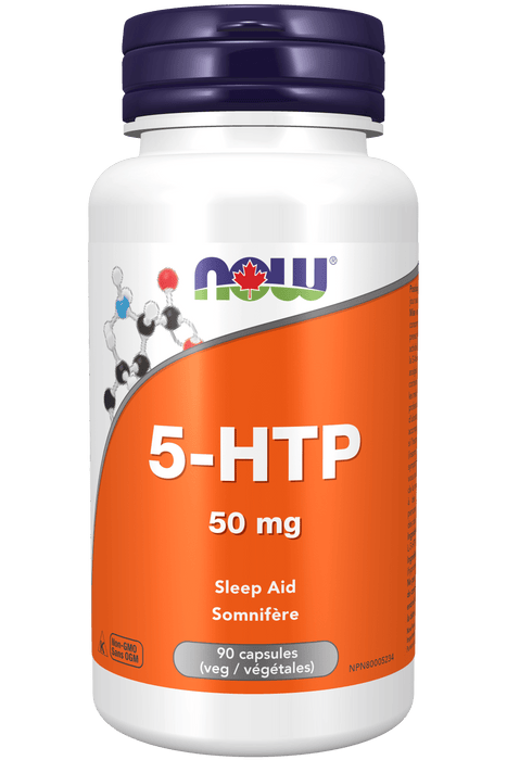 NOW Supplements 5-HTP 50mg 90 Vegetable Capsules