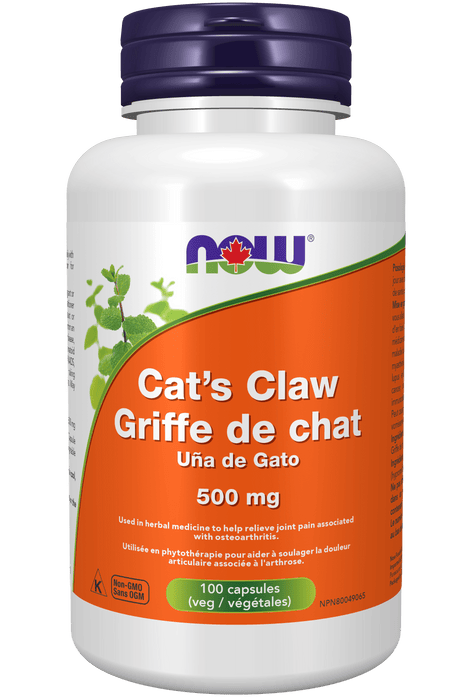NOW Cats Claw 500mg 100 Veg Capsules