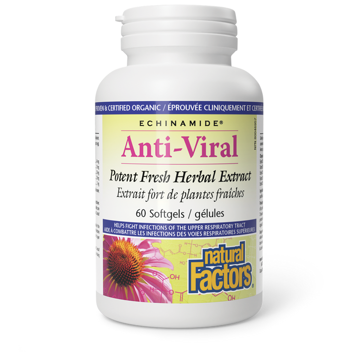 Natural Factors Echinamide Anti-Viral Potent Fresh Herbal Extract 60 Gelatin Softgels