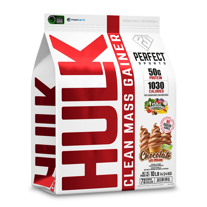 Perfect Sports HULK • ALL-IN-ONE CLEAN MASS GAINER - Chocolate Ice Cream 10lb