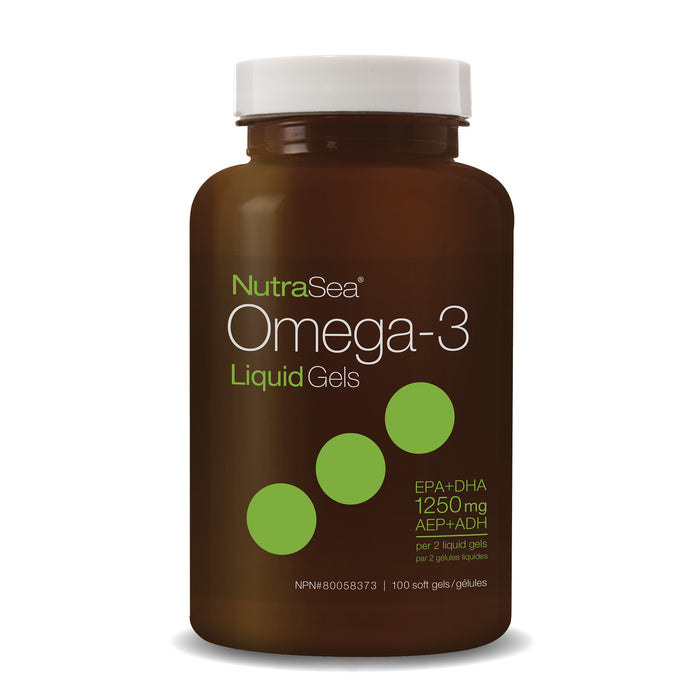 NutraSea® Omega-3 Liquid Gels - Fresh Mint 100 Gelatin Softgels