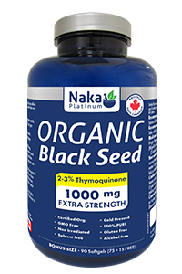 Naka Platinum Organic Black Seed 1000mg 90 Softgels